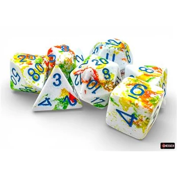 Dobókocka - Chessex Brush Breezy/blue (7 db-os szett)