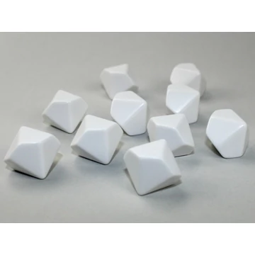 Dobókocka - Chessex Opaque üres 10 db-os d10 szett