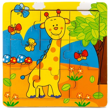 Zsiráfos fa puzzle 9 db-os
