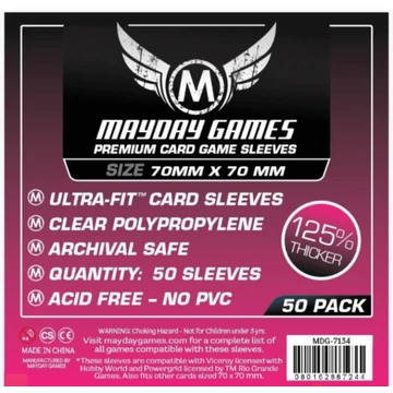 Mayday Games - Prémium négyzetes kártyavédő 70x70 mm (50 db)