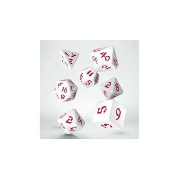Dobókocka - Classic Runic White/Red (7 db-os szett)