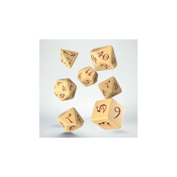 Dobókocka - Classic RPG Beige/Burgundy (7 db-os szett)