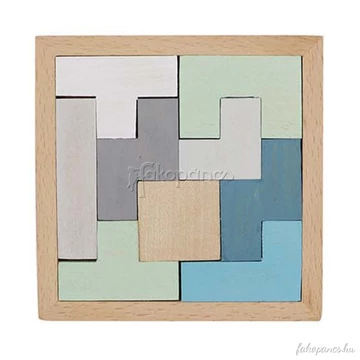 Tangram és tetris építőjáték (kék, tetris formák)