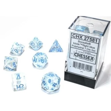 Chessex Borealis Icicle light blue Luminary 7