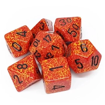 Dobókocka - Chessex Speckled Fire (7 db-os szett)