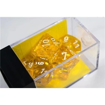 Dobókocka - Chessex Translucent Yellow/white (7 db-os szett)
