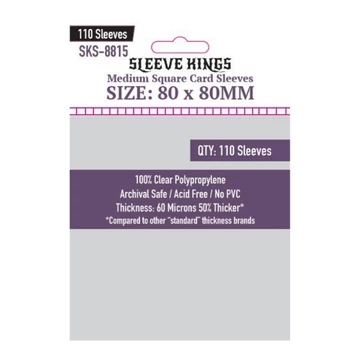 Sleeve Kings - Négyzetes kártyavédő 80x80 mm (110 db)