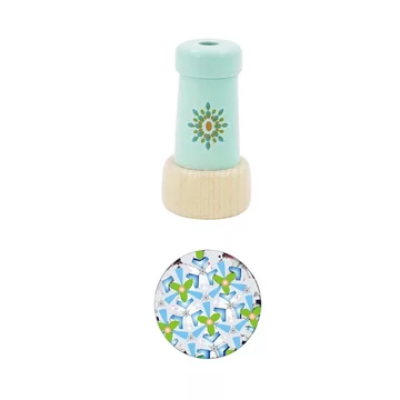 Kaleidoszkóp pasztell színben - kék