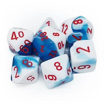 Chessex Gemini Astral Blue-White red