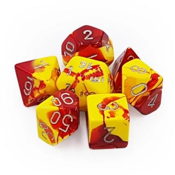 Chessex Gemini Red-Yellow silver