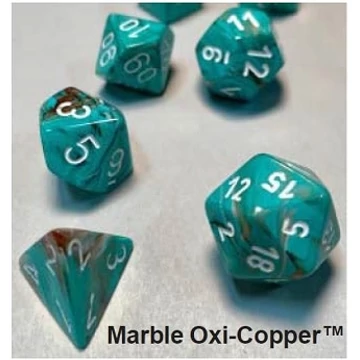 Chessex Marble Oxi-Copper white