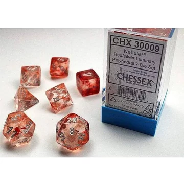Chessex Nebula TM Red silver Luminary