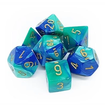 Chessex Gemini Blue-Teal gold