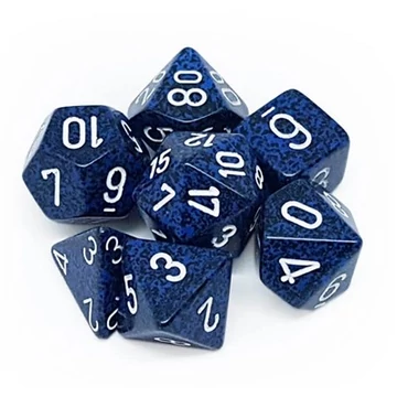 Dobókocka - Chessex Speckled Stealth (7 db-os szett)