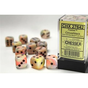 Festive Circus black d6 szett