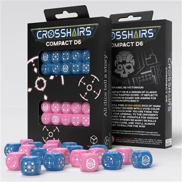 Dobókocka - Crosshairs Compact D6: Blue&Pink (20 db-os szett)