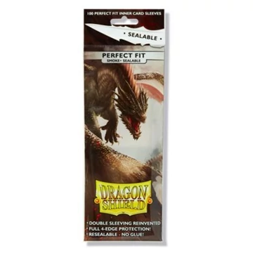 Dragon Shield Standard Perfect Fit Sealable Sleeves - Smoke (100 Sleeves)