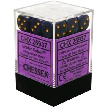 Chessex Speckled d6 (12 mm) kockablokk Golden Cobalt