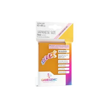 PRIME Japanese Sized Sleeves Orange (60 Sleeves)