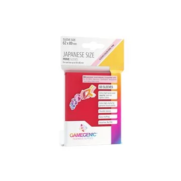 PRIME Japanese Sized Sleeves Red (60 Sleeves)