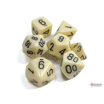 Chessex Opaque Ivory black