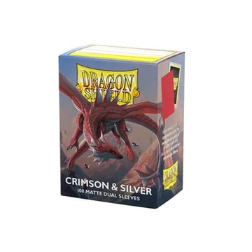 Matte Dual - Crimson &amp; Silver (100 Sleeves)