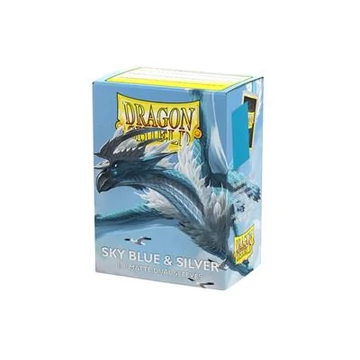 Matte Dual - Sky Blue &amp; Silver (100 Sleeves)