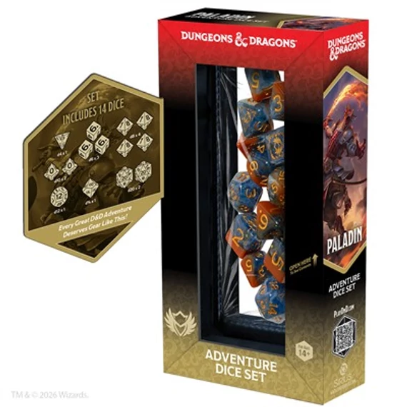 Dobókocka - Sirius Dice - D&D Adventure Dice – Paladin: Orange, Blue