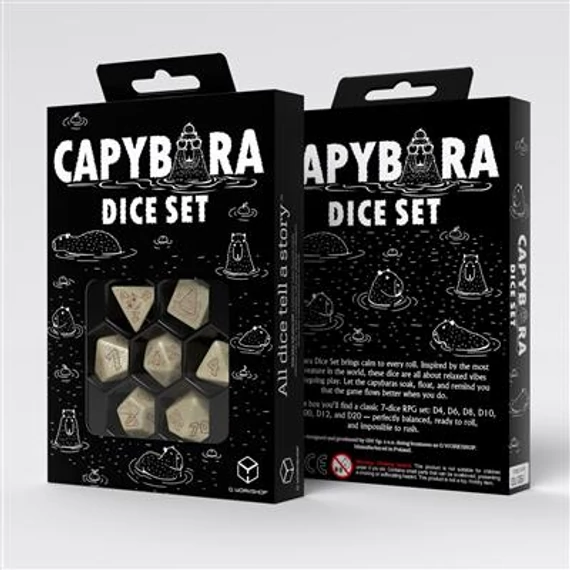 Dobókocka - Capybara Dice Set: Sleepie (7 db-os szett)