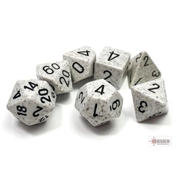 Dobókocka - Chessex Speckled Arctic Camo (7 db-os szett)