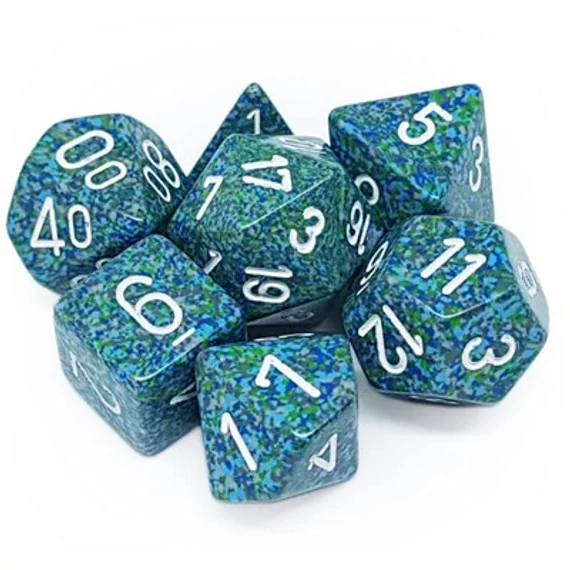 Dobókocka - Chessex Speckled Sea (7 db-os szett)