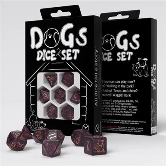 Dobókocka - Dogs Dice Set: Luna (7 db-os szett)