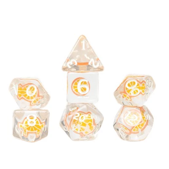 Dobókocka - Fruit Slice Dice Sets: ORANGE (7 db-os szett)