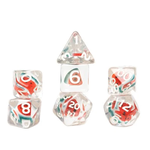 Dobókocka - Fruit Slice Dice Sets: WATERMELON (7 db-os szett)
