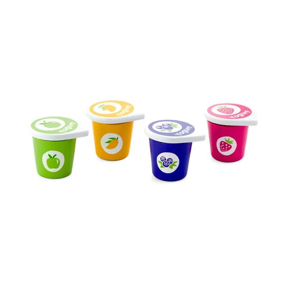 Játék joghurt fából (4 db-os)