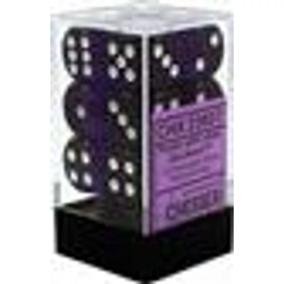Chessex Translucent d6 (16 mm) kockablokk Purple white (12 db-os szett)