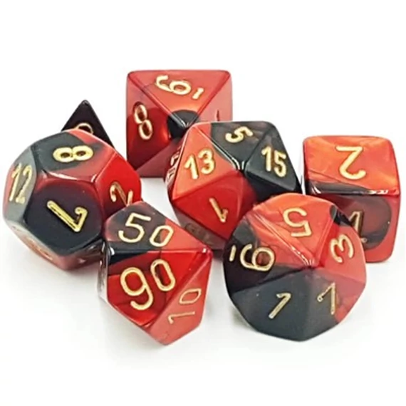 Chessex Gemini Black-Red gold