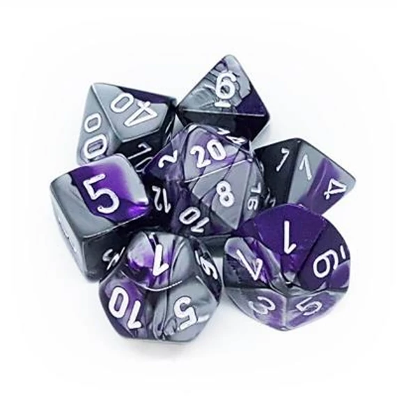 Chessex Gemini Purple-Steel white