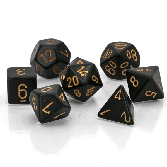 Chessex Opaque Black gold