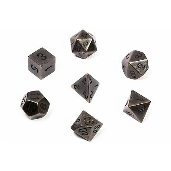 Chessex Specialty Dice Sets - Solid Dark Metal Colour