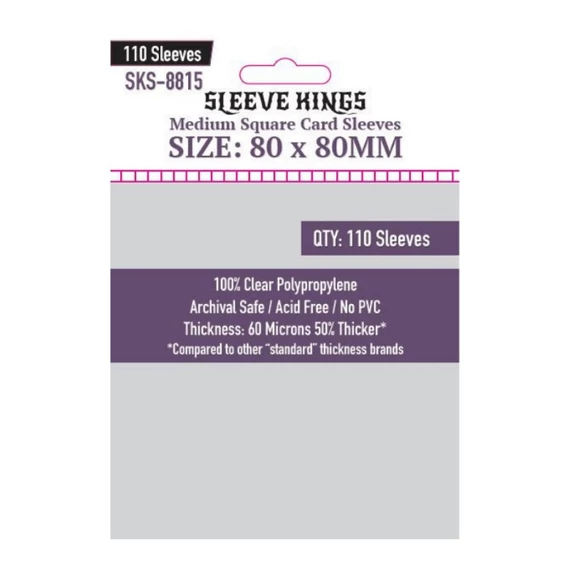 Sleeve Kings - Négyzetes kártyavédő 80x80 mm (110 db)