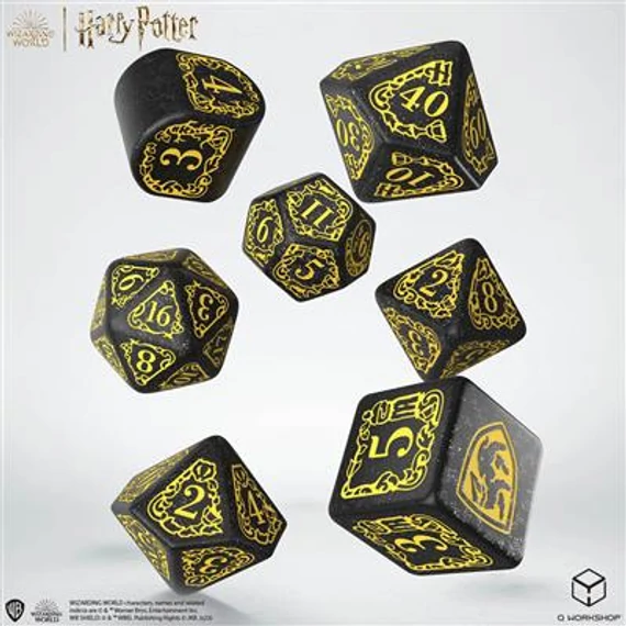 Harry Potter - Hufflepuff Modern Dice Set - Black