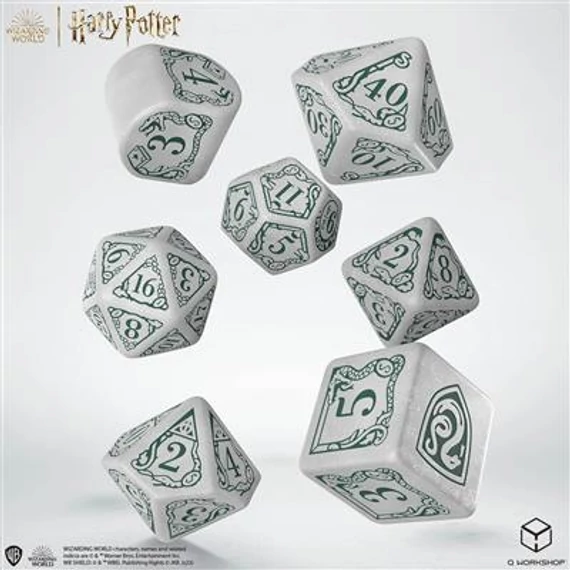 Harry Potter - Slytherin Modern Dice Set - White