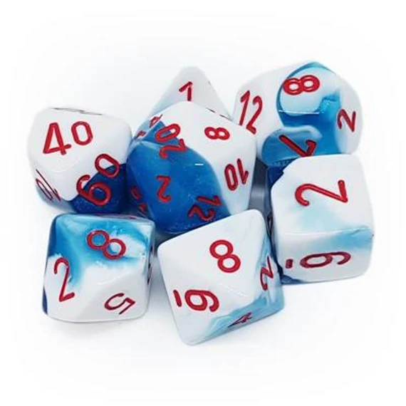 Chessex Gemini Astral Blue-White red
