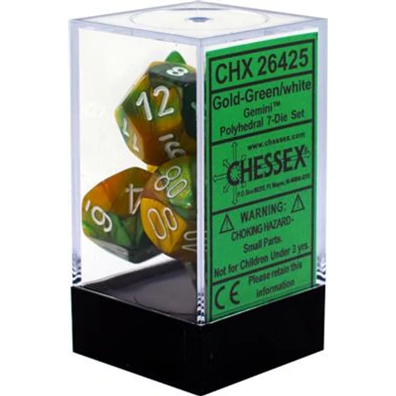 Chessex Gemini Gold-Green white