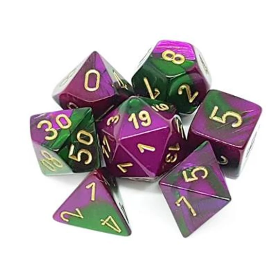 Chessex Gemini Green-Purple gold