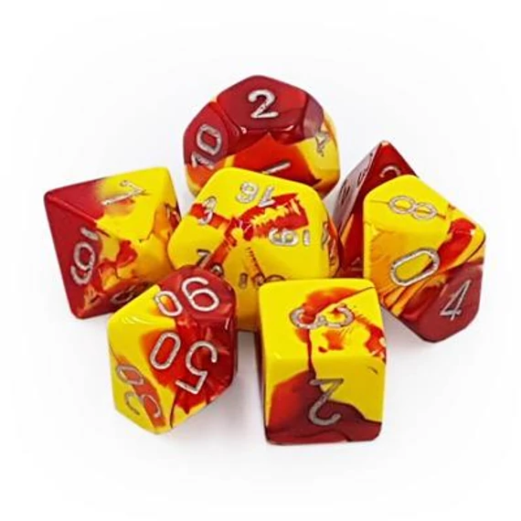 Chessex Gemini Red-Yellow silver