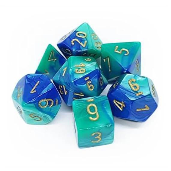 Chessex Gemini Blue-Teal gold