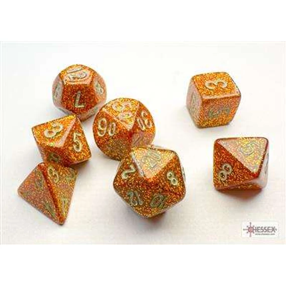 Glitter Mini-Polyhedral Gold silver
