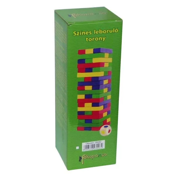 Jenga 54 db-os (színes)